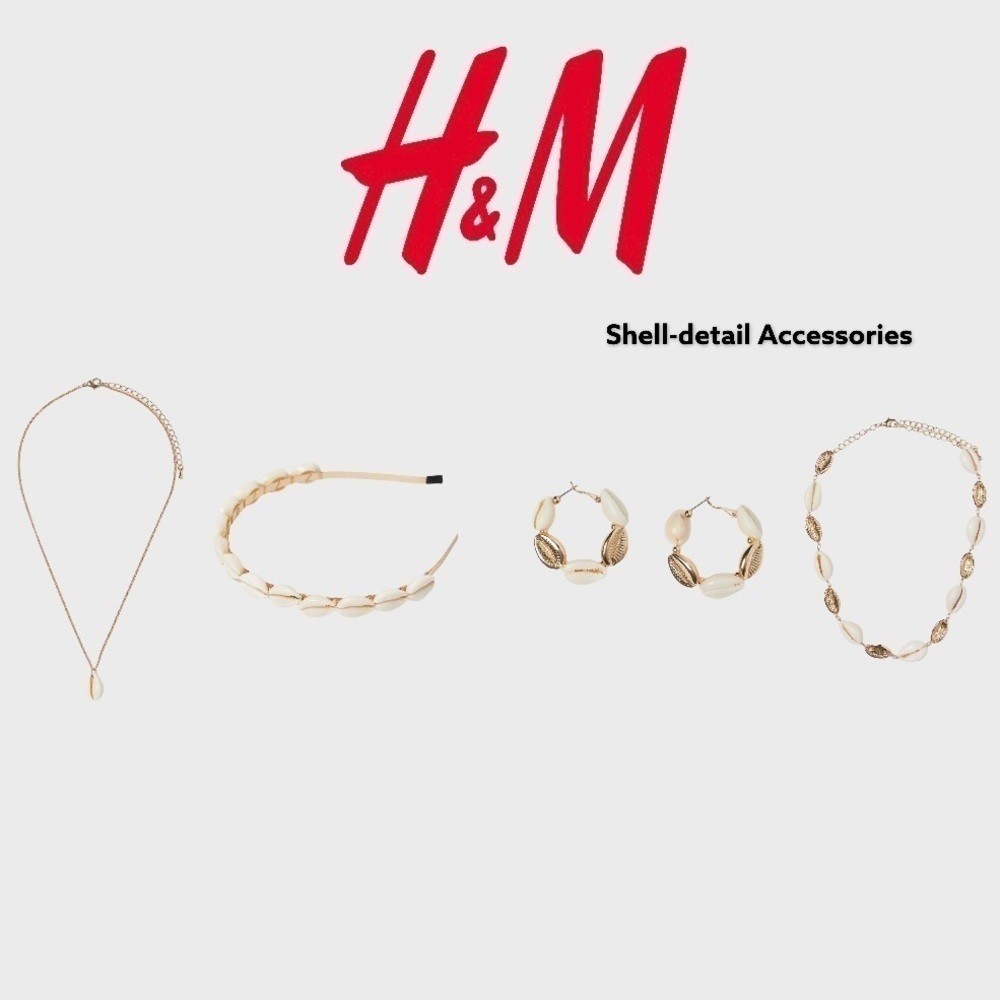 𝅺H&M Shell detail accessories